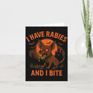 Heb Rabies Beet Halloween Hond Donkere Humor Kaart