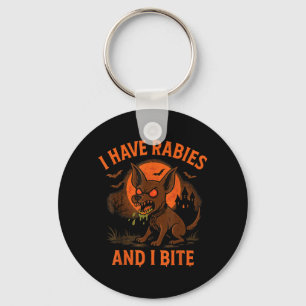 Heb Rabies Beet Halloween Hond Donkere Humor Sleutelhanger