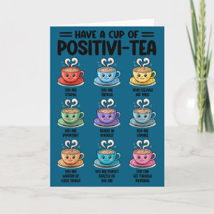 Heb T-shirt Kop Positivi Thee Adviseur Kerstmis Kaart