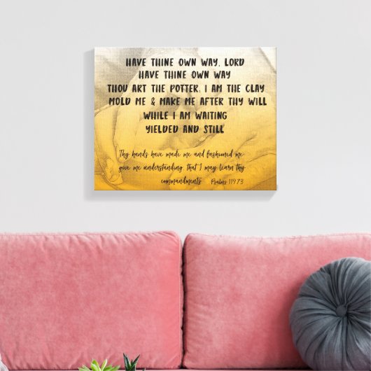 Heb Thuisweg Hymn met Bijbelse Verse Canvas Afdruk (Insitu (Woonkamer))