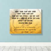 Heb Thuisweg Hymn met Bijbelse Verse Canvas Afdruk (Insitu (Houten vloer))