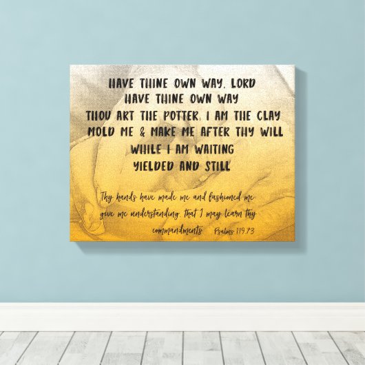 Heb Thuisweg Hymn met Bijbelse Verse Canvas Afdruk (Insitu (Houten vloer))