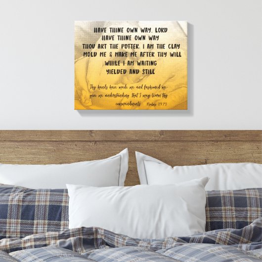 Heb Thuisweg Hymn met Bijbelse Verse Canvas Afdruk (Insitu (Slaapkamer))