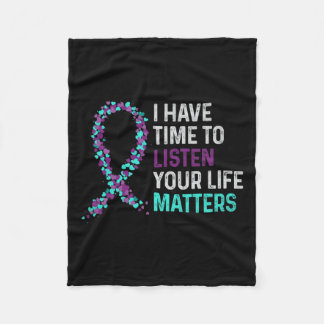 Heb tijd om te luisteren naar mentale gezondheid z fleece deken