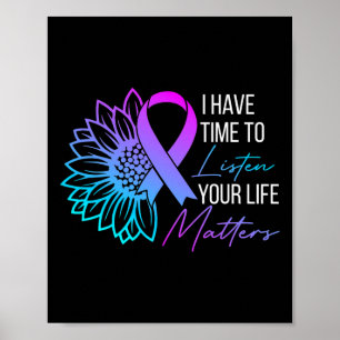Heb tijd om te luisteren naar mentale gezondheid z poster