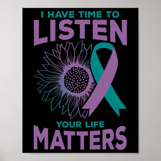Heb tijd om te luisteren naar Suicide Awareness Co Poster (Voorkant)