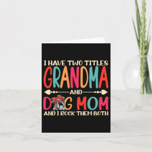 Heb twee titels oma en Engelse bulldog dog dog mo Kaart