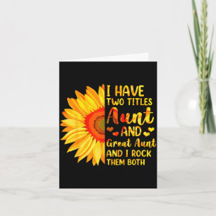 Heb twee titels tante en groottante zonnebloem kaart