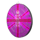 Heb uw houdbare kalm- tekst op Roze hefboom van de Dartbord (Voorkant Rechts)