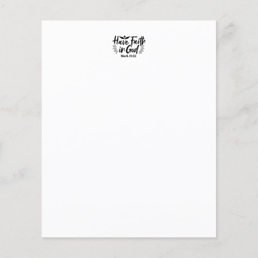 Heb vertrouwen in God Marcus 11:22 Inspirerend quo (Achterkant)