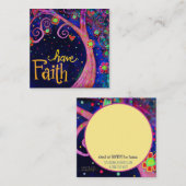 "Heb vertrouwen" Kindness Kaarten Vierkante Visitekaartje (Voorkant / Achterkant)