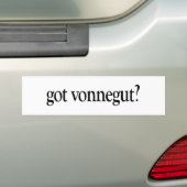 Heb Vonnegut Bumpersticker (Op auto)
