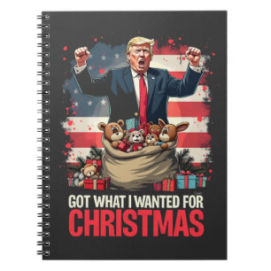 Heb wat ik wilde voor Kerstmis Trump Santa Notitieboek