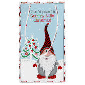 Heb zelf een Gnomey Red Gnome Kerstmis Klein Cadeauzakje (Achterkant)
