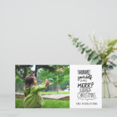 Heb zelf een vrolijk kerstscript feestdagenkaart (Staand voorkant)