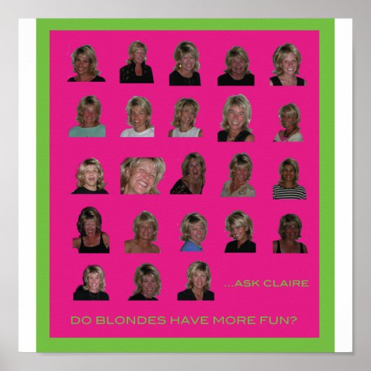 Hebben blondes meer plezier? poster (Voorkant)