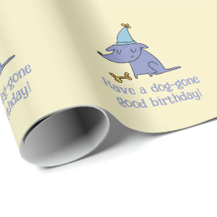 Hebben een Dog Gone Goede Verjaardagshond met Part Cadeaupapier
