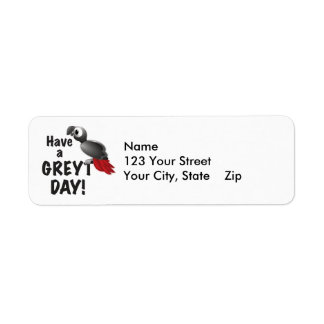 Hebben een geweldige dag - Great African Grey Parr Etiket
