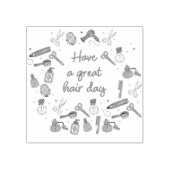 Hebben een geweldige haardag - kapper stylist 	rubberstempel (Afrduk)