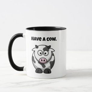 Hebben een Koe, Funny Dairy Koe Cartoon Pun Design Mok