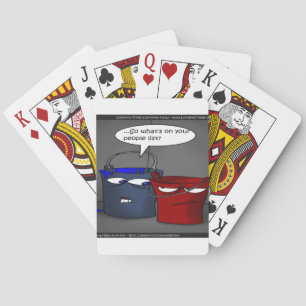 Hebben emmers een mensenlijst? Grappige cadeaus en Pokerkaarten