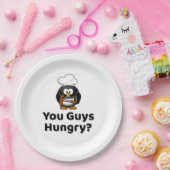 Hebben jullie honger? Grappig feest grillen barbec Papieren Bordje (Feest)