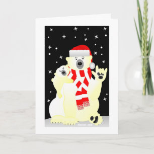 "Hebben Kerstmis Beary en een Nieuwjaar Huggy! Feestdagen Kaart