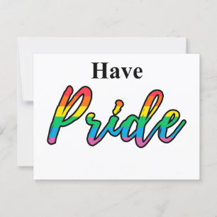 Hebben Pride Quote met Bold Rainbow Text LGBT Briefkaart