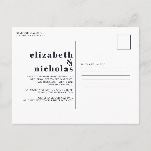 Hebben we gezegd | Datum aankondiging huwelijk wij Briefkaart (Achterkant)