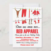 Hebben we nu onze Rode-apparel-kerstuitnodigingen? Kaart (Voorkant)
