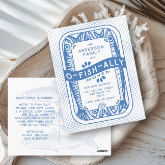  hebben we O-Fish-Ally Verplaatst Zee Sardine Briefkaart