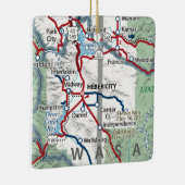 Heber City Utah Map Keramisch Ornament (Rechts)
