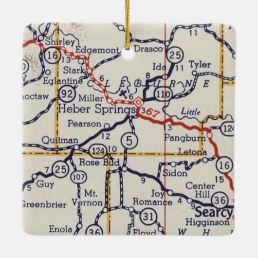 Heber Springs AR Keramisch Ornament (Achterkant)