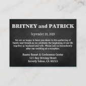 Hébergement Mariage en tableau - Cartes de récepti (Dos)