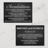 Hébergement Mariage en tableau - Cartes de récepti (Devant / Derrière)