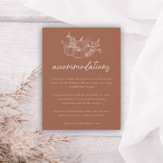 Hébergements Faire-part de mariage citrouilles