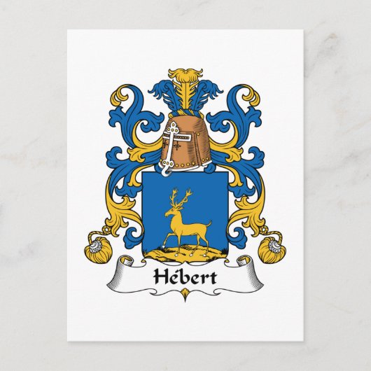 Hebert Family Crest Briefkaart (Voorkant)