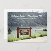 Hebgen Lake Montana 1961 Quake Fault Line Carte po (Devant / Derrière)