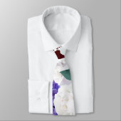 Hébiscus de lavande de Cravate pour homme sur blan (Attaché)