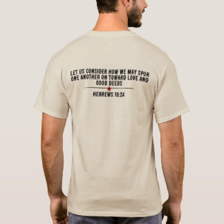 Hebreeën 10:24 aangepaste kunst T-shirt