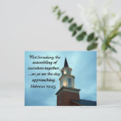Hebreeën 10:25 briefkaart (Staand voorkant)
