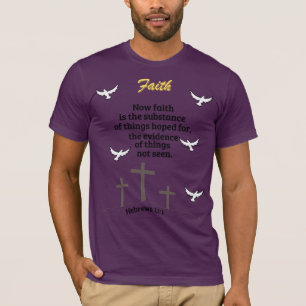 Hebreeën 11:1 Christelijk Shirt met kruisen