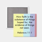 Hebreeën 11:1 geloof Magneet (Voorkant / Achterkant)