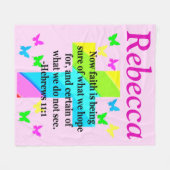 HEBREEËN 11:1 GEPERSONALISEERDE FLEECE DEKEN (Voorkant (Horizontaal))