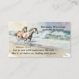 Hebreeën 12 1-2 Laat ons rennen met Endurance Bijb Visitekaartje