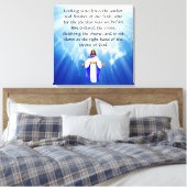 Hebreeën 12:2 canvas afdruk (Insitu (Slaapkamer))