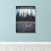 Hebreeën 13:2 Engel Quote verpakt Canvas Afdruk (Insitu (Houten vloer))