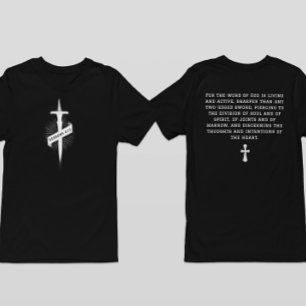 Hebreeën 4:12 Bijbelvers Christelijk Kruis Geloof T-shirt