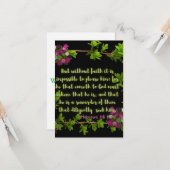 Hebreeuwen 11:6 KJV Bijbel Verse Pic Flat Greeting Kaart (Voorkant / Achterkant in situ)