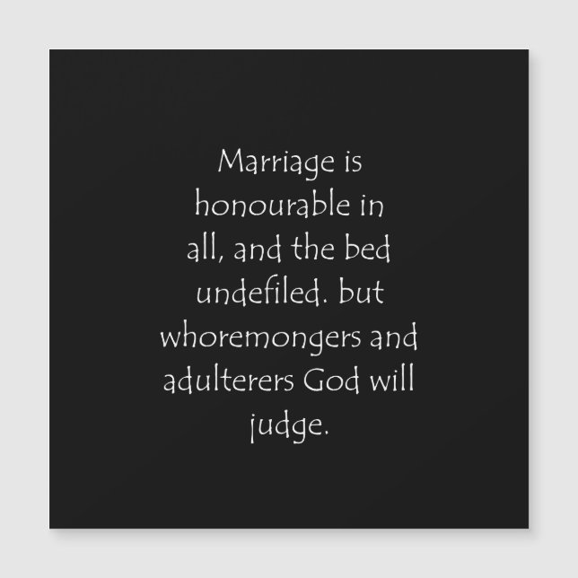 Hebreeuwen voor Scriptcitaat 13 4 (Voorkant)